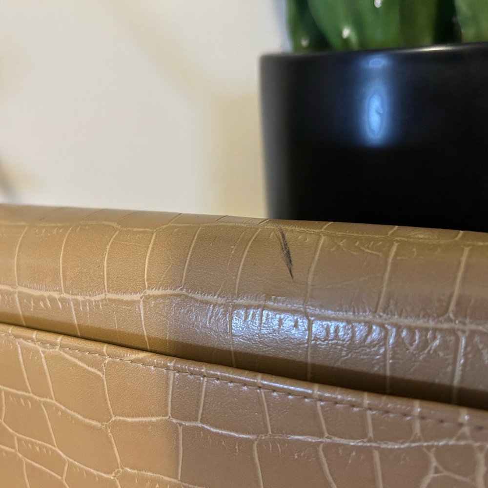 Nine West Tan Croc-Embossed Shoulder Bag - Picture 6 of 8